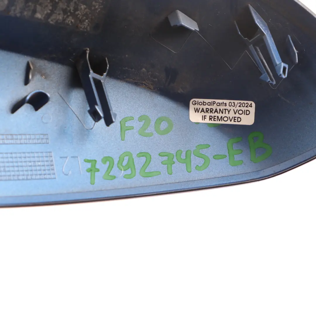 Cache Rétroviseur Aile BMW F20 F30 Capot Porte Gauche Bleu Estoril - B45 pour à propos du numéro de pièce 7292745 Cache Rétroviseur Aile BMW F20 F30 Capot Porte Gauche Bleu Estoril - B45 - SKU 7292745-EB - Numéro de pièce 7292745