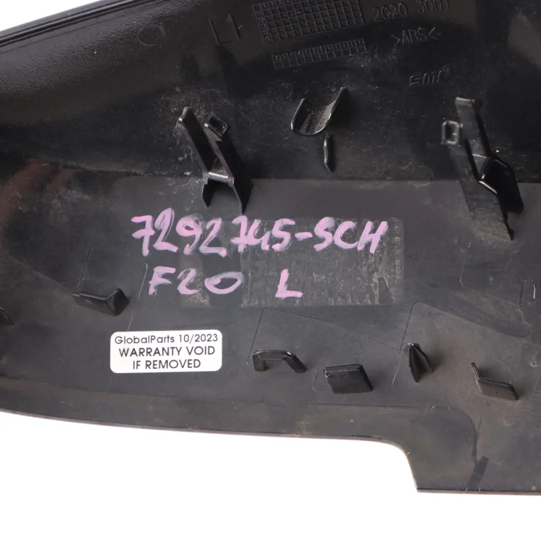 Copri specchietto retrovisore BMW F20 F30 Rivestimento calotta sinistra Nero 668 per con numero di parte 7292745 Copri specchietto retrovisore BMW F20 F30 Rivestimento calotta sinistra Nero 668 - SKU 7292745-SCH - Numero di parte 7292745