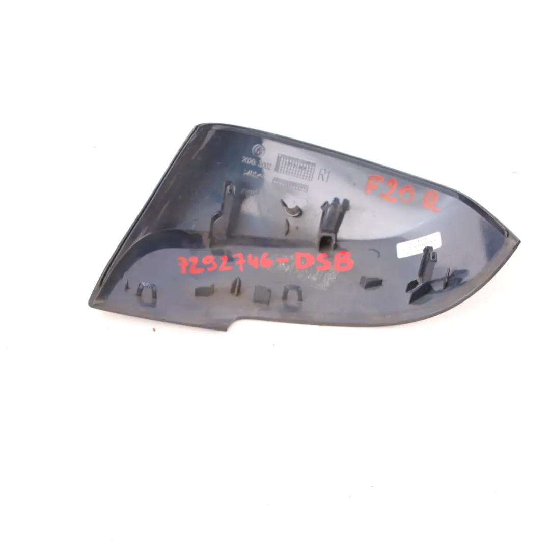 Wing Mirror Cover BMW F20 F30 1 Cover Cap Casing Right O/S Tiefseeblau Blue A76 to with Part number 7292746 Wing Mirror Cover BMW F20 F30 1 Cover Cap Casing Right O/S Tiefseeblau Blue A76 - SKU 7292746-DSB - Part number 7292746