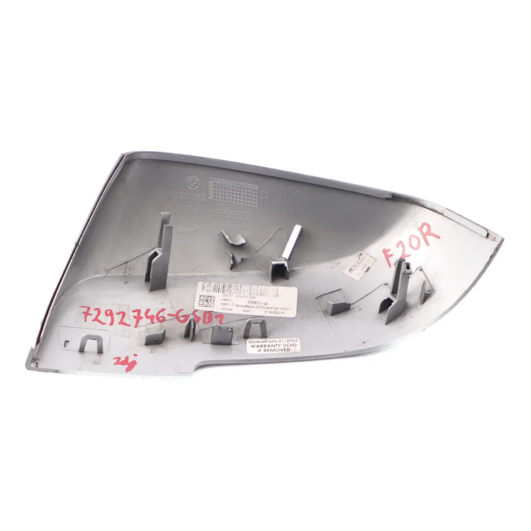Tapa Espejo BMW F20 F30 Tapa Carcasa Derecha Glacier Plata Metallic A83 para con número de pieza 7292746 Tapa Espejo BMW F20 F30 Tapa Carcasa Derecha Glacier Plata Metallic A83 - SKU 7292746-GSB1 - Número de pieza 7292746