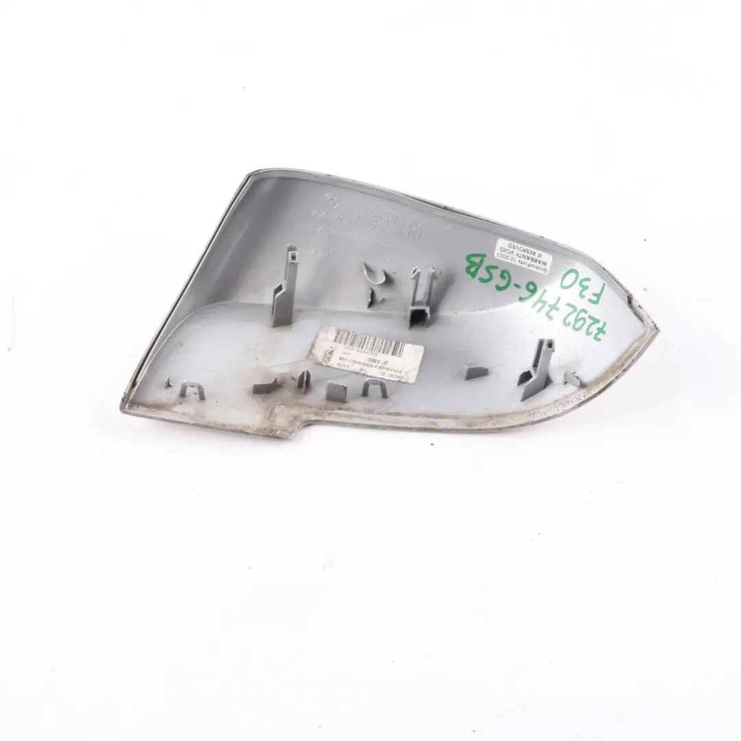  Wing Mirror Cover BMW F20 F30 Cap Casing Right O/S Glacier Silver Metallic A83 - SKU 7292746-GSB - Part number 7292746