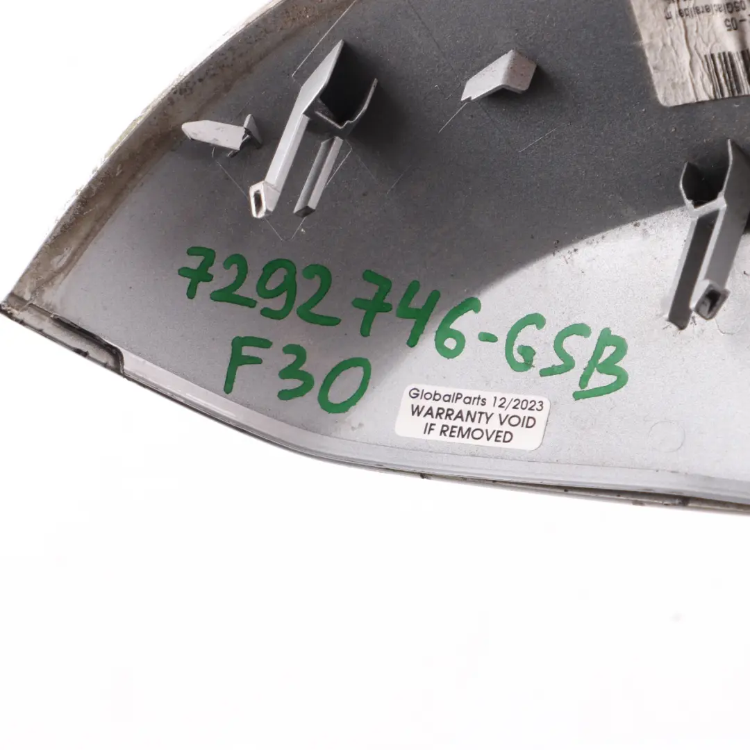 Wing Mirror Cover BMW F20 F30 Cap Casing Right O/S Glacier Silver Metallic A83 - SKU 7292746-GSB - Part number 7292746