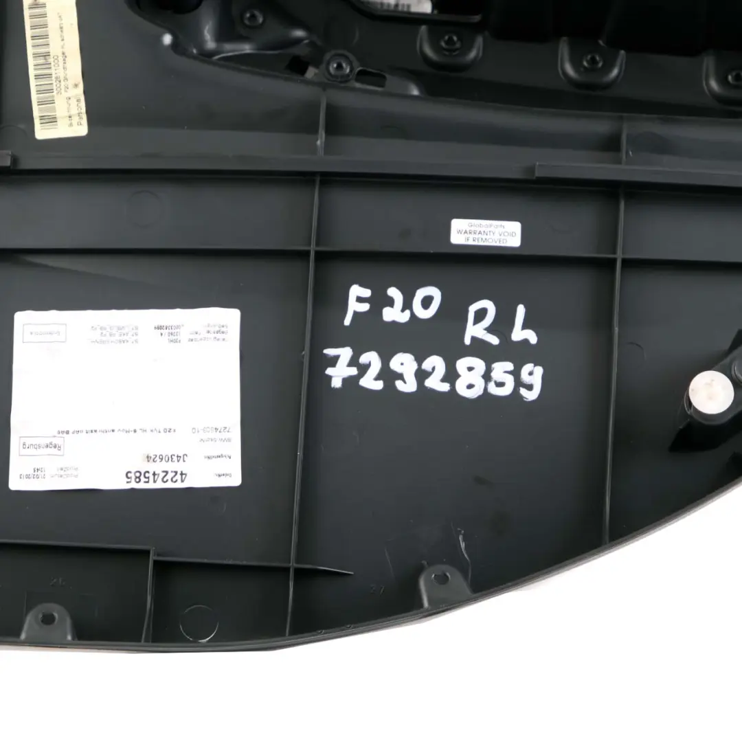 Fodera porta posteriore sinistra Tessuto Muovi Antracite per BMW F20 LCI con numero di parte 7292859 BMW F20 LCI Fodera porta posteriore sinistra Tessuto Muovi Antracite - SKU 7292859 - Numero di parte 7292859