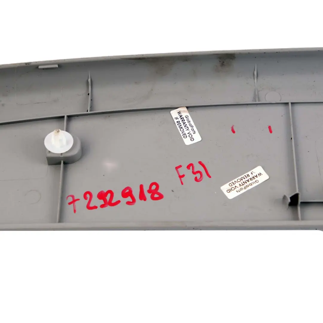 BMW F31 Portellone Posteriore Copertura Rivestimento Superiore Grigio 7263139 - SKU 7292918 - Numero di parte 7292918