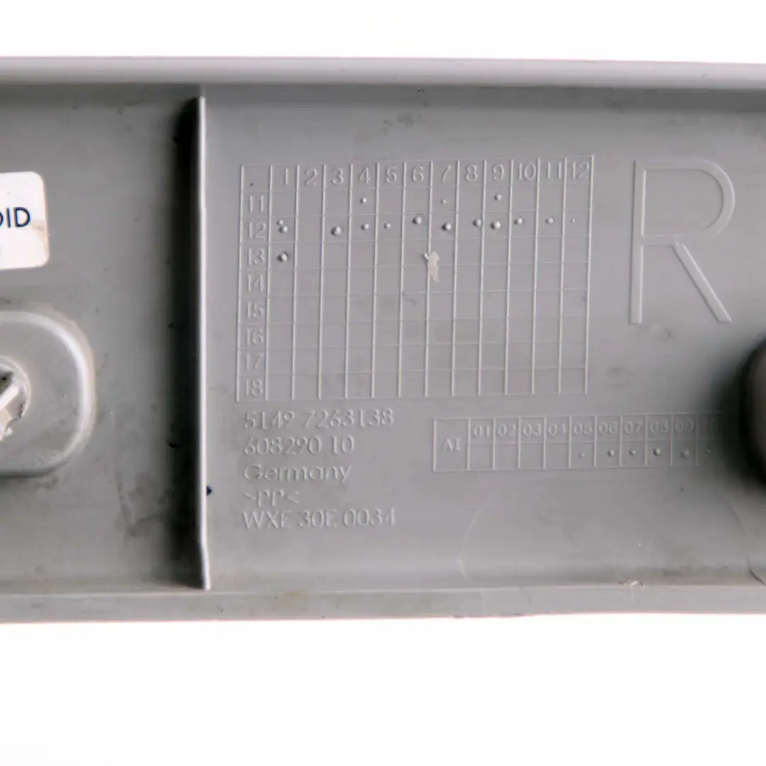 Panneau de Coffre Cache Intérieur Droit Everest Gris pour BMW F31 à propos du numéro de pièce 7263138 BMW F31 Panneau de Coffre Cache Intérieur Droit Everest Gris - SKU 7292920 - Numéro de pièce 7263138