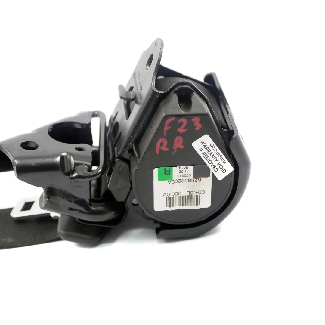 BMW F23 Cabriolet Ceinture Sécurité Supérieure Arrière Droite Noir - SKU 7293268 - Numéro de pièce 7293268