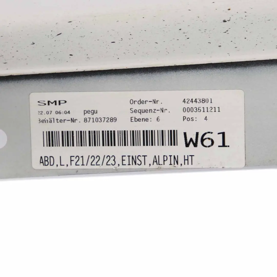 Bande De Seuil Jupe Latérale Gauche Blanc Alpinweiss 3 - 300 pour BMW F21 F22 à propos du numéro de pièce 7293543 BMW F21 F22 Bande De Seuil Jupe Latérale Gauche Blanc Alpinweiss 3 - 300 - SKU 7293543-AW - Numéro de pièce 7293543