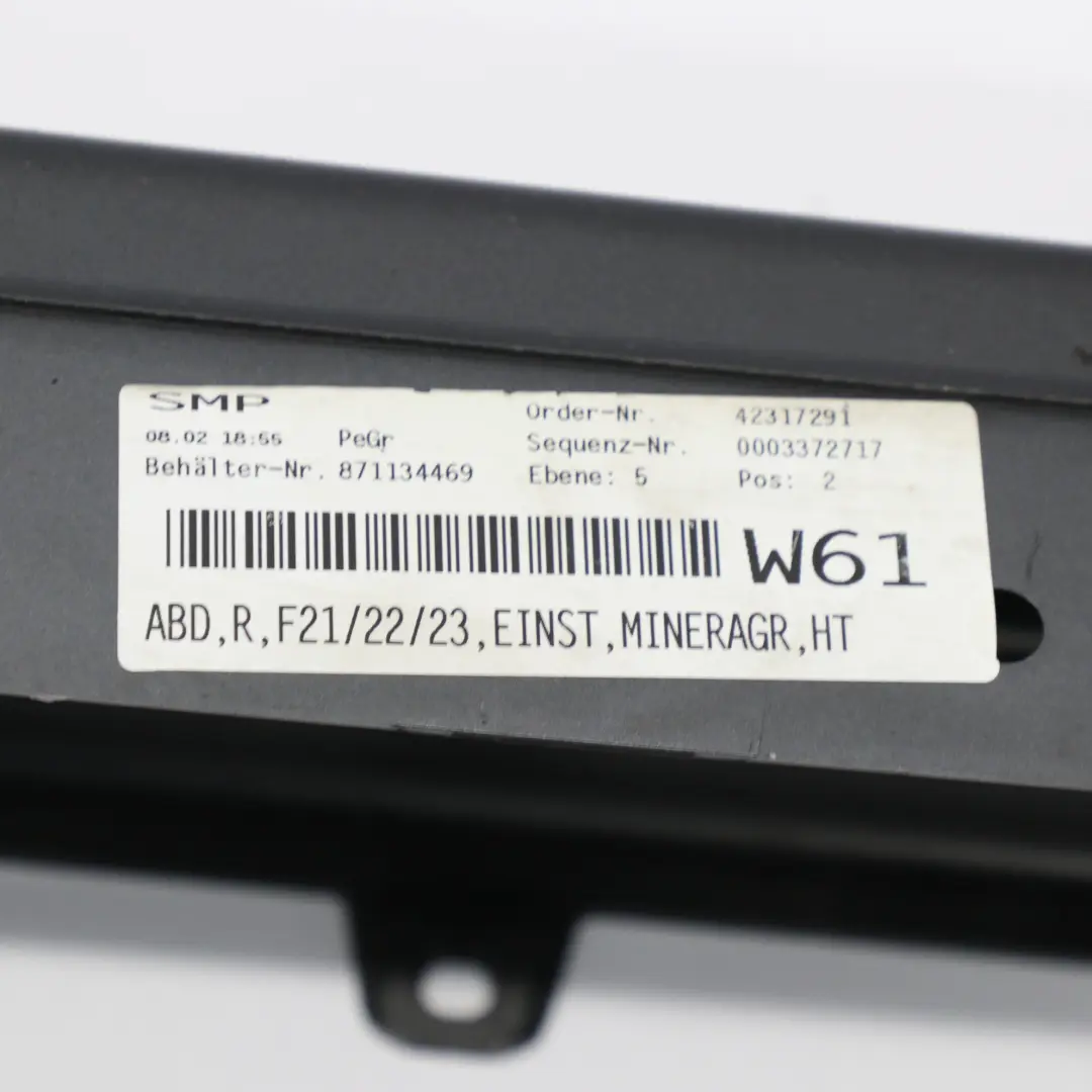 Faldón lateral BMW F21 F22 Tapa de umbral de puerta derecha Gris mineral B39 para con número de pieza 7293544 Faldón lateral BMW F21 F22 Tapa de umbral de puerta derecha Gris mineral B39 - SKU 7293544-MG1 - Número de pieza 7293544