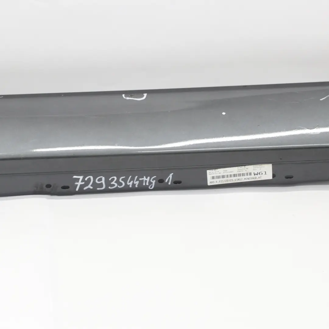  Minigonna laterale BMW F21 Destro Door Coprire la striscia Grigio Minerale B39 - SKU 7293544-MG1 - Numero di parte 7293544