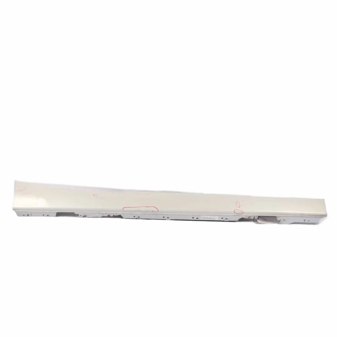 Side Skirt Right O/S Sill Strip Mineralweiss Mineral White - A96 to BMW F21 F22 with Part number 7293544 BMW F21 F22 Side Skirt Right O/S Sill Strip Mineralweiss Mineral White - A96 - SKU 7293544-MW - Part number 7293544