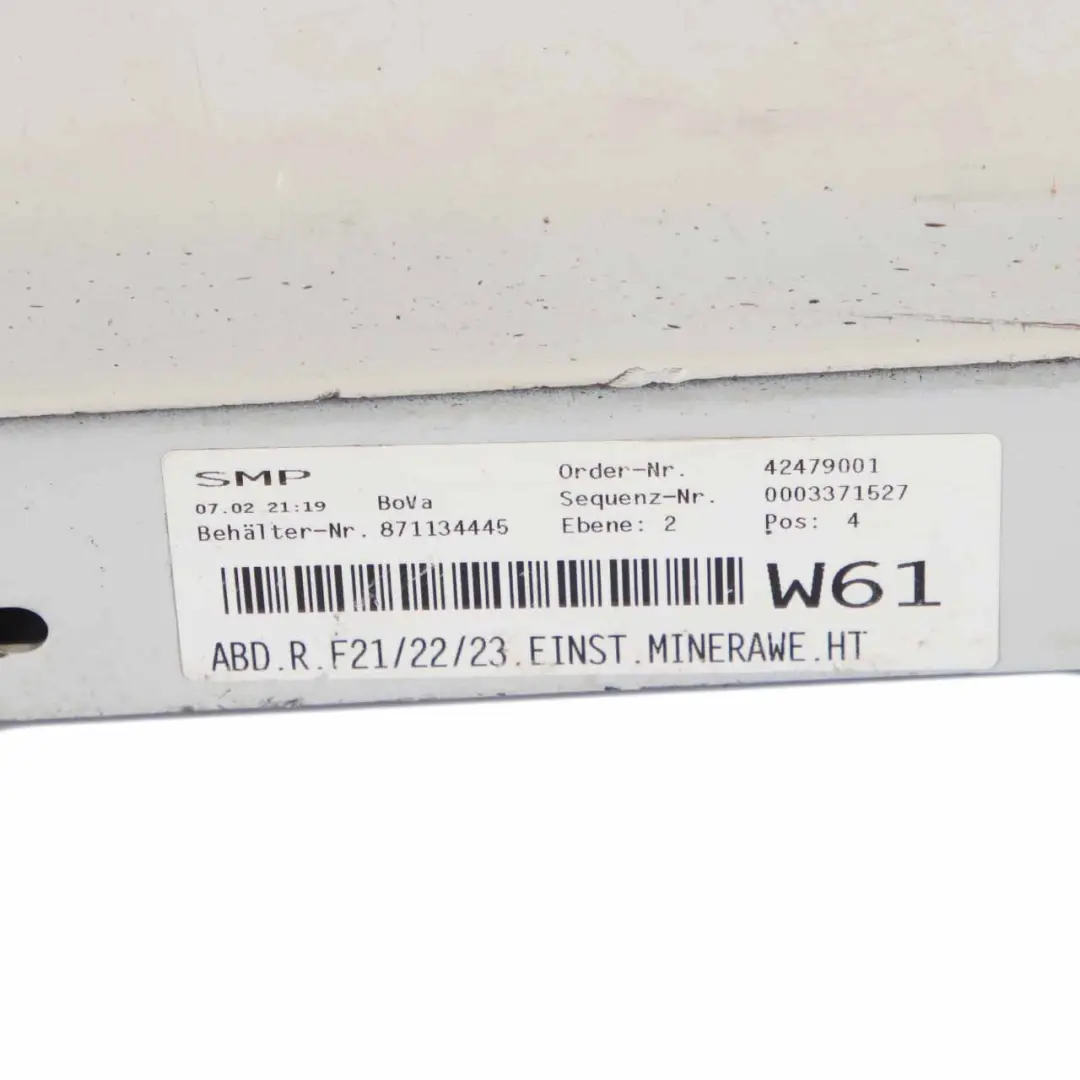 BMW F21 Nakładka Próg Prawy Mineralweiss - A96 - SKU 7293544-MW - Numer Części 7293544