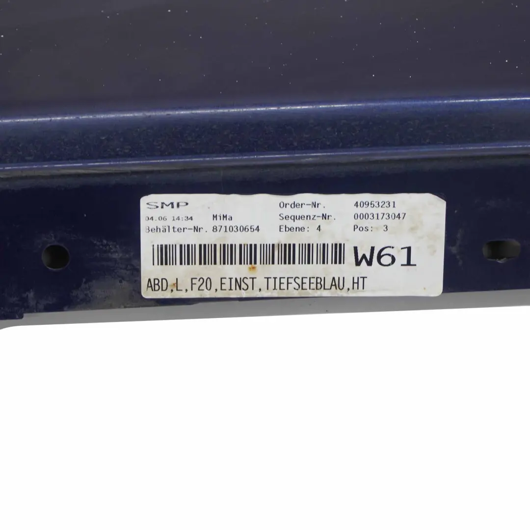 BMW F20 Próg Listwa Nakładka Tiefseeblau - A76 - SKU 7293553-DSB1 - Numer Części 7293553