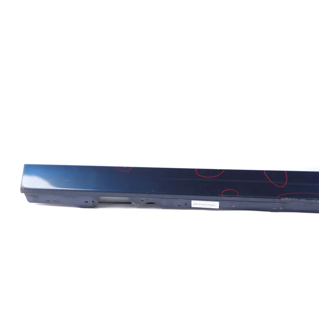Sill Strip Side Skirt Left N/S Tiefseeblau Deep Sea Blue - A76 to BMW 1 F20 with Part number 7293553 BMW 1 F20 Sill Strip Side Skirt Left N/S Tiefseeblau Deep Sea Blue - A76 - SKU 7293553-DSB - Part number 7293553