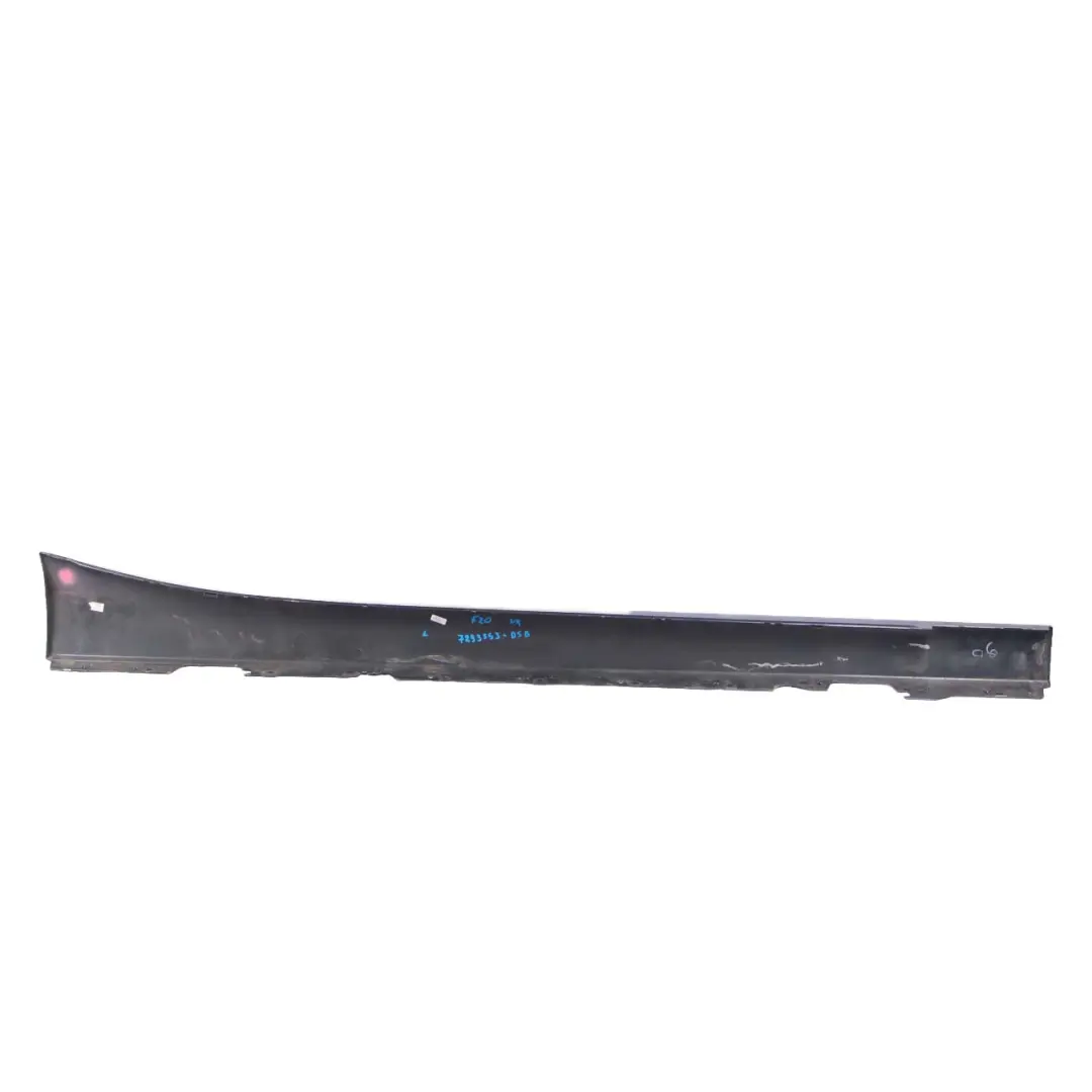 BMW 1 F20 Sill Strip Side Skirt Left N/S Tiefseeblau Deep Sea Blue - A76 - SKU 7293553-DSB - Part number 7293553