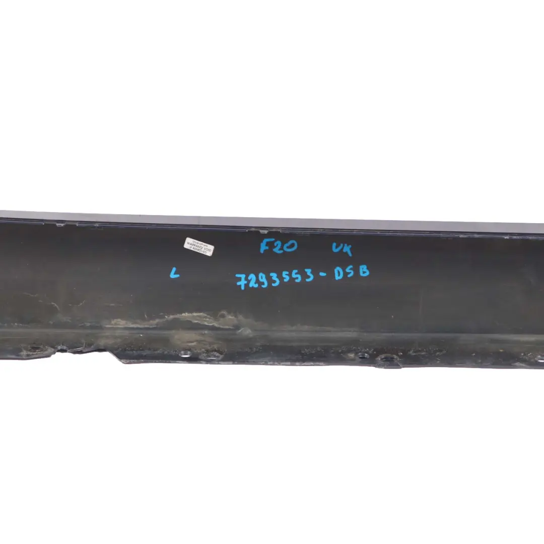 Sill Strip Side Skirt Left N/S Tiefseeblau Deep Sea Blue - A76 to BMW 1 F20 with Part number 7293553 BMW 1 F20 Sill Strip Side Skirt Left N/S Tiefseeblau Deep Sea Blue - A76 - SKU 7293553-DSB - Part number 7293553