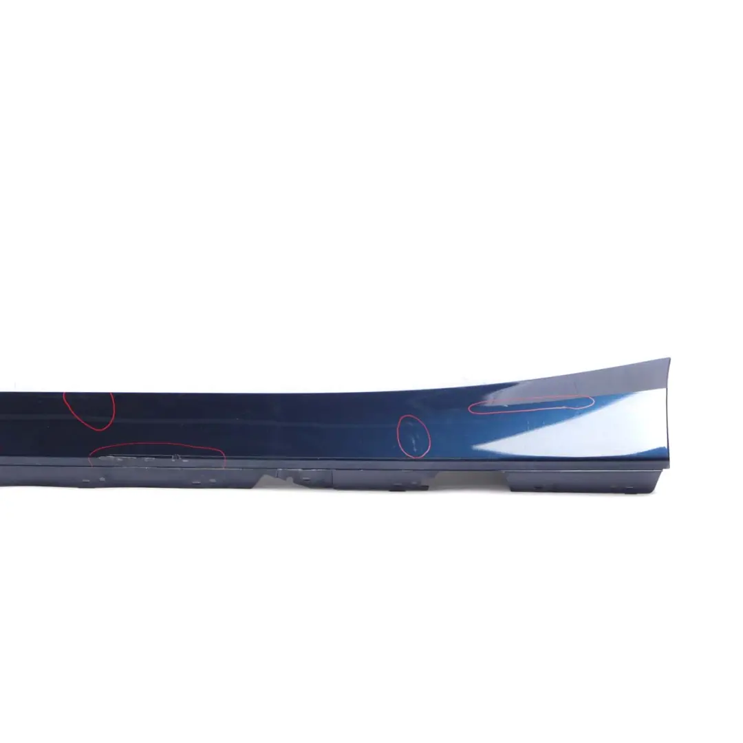 Sill Strip Side Skirt Left N/S Tiefseeblau Deep Sea Blue - A76 to BMW 1 F20 with Part number 7293553 BMW 1 F20 Sill Strip Side Skirt Left N/S Tiefseeblau Deep Sea Blue - A76 - SKU 7293553-DSB - Part number 7293553