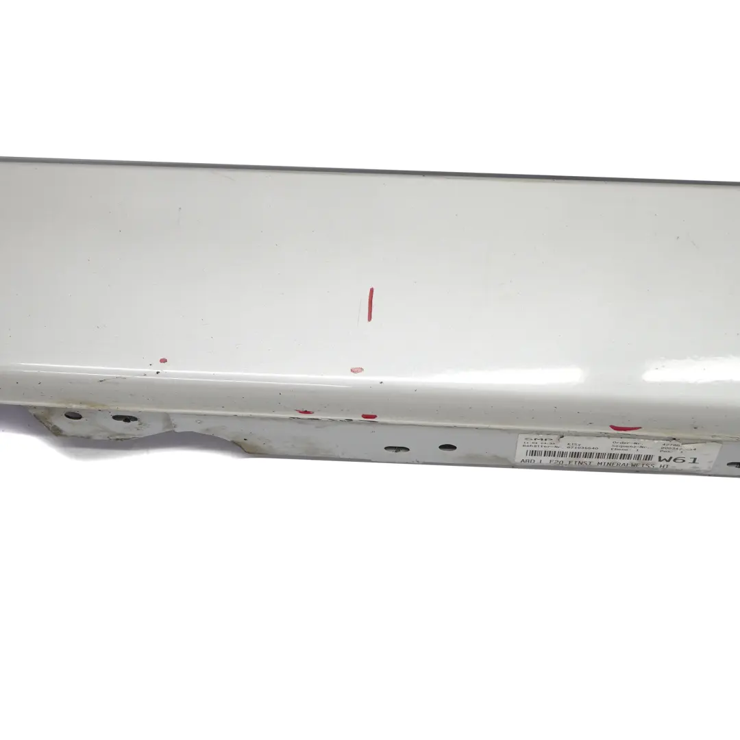 BMW F20 Side Skirt Door Sill Strip Cover Left N/S Mineral White Metallic - A96 - SKU 7293553-MW1 - Part number 7293553