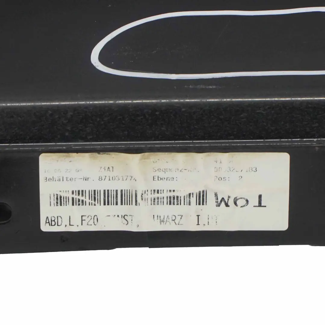 Side Skirt Door Sill Strip Covering Left N/S Schwarz 2 Black - 668 to BMW F20 with Part number 7293553 BMW F20 Side Skirt Door Sill Strip Covering Left N/S Schwarz 2 Black - 668 - SKU 7293553-SCH2 - Part number 7293553