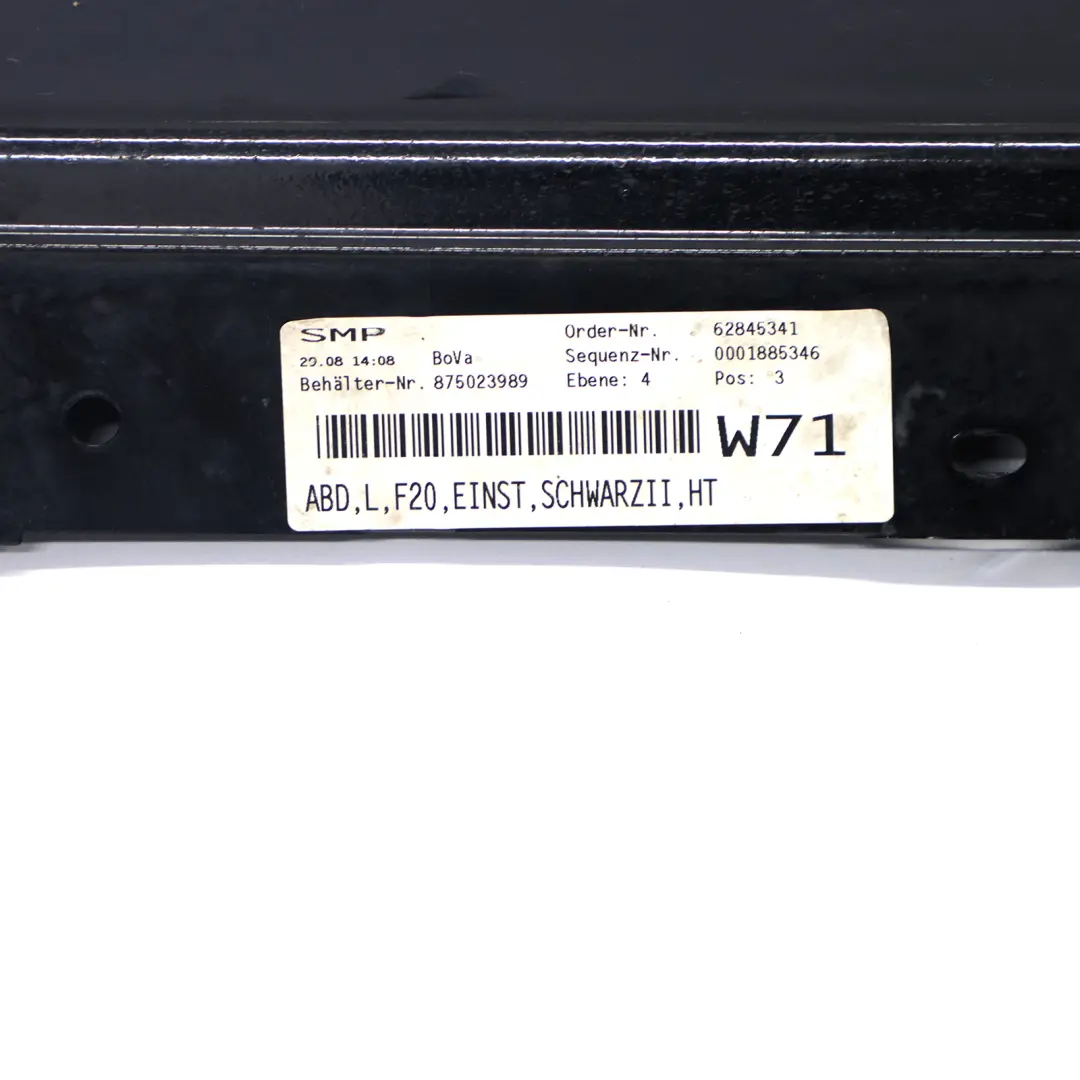 Gonna Laterale Porta Striscia Copertura Soglia Sinistra Schwarz Nero 668 per BMW F20 con numero di parte 7293553 BMW F20 Gonna Laterale Porta Striscia Copertura Soglia Sinistra Schwarz Nero 668 - SKU 7293553-SCH4 - Numero di parte 7293553