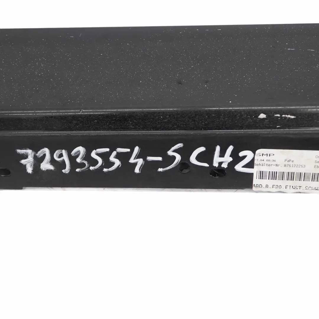 Sill Strip Side Skirt Right O/S Schwarz 2 Black - 668 to BMW 1 Series F20 2 with Part number 7293554 BMW 1 Series F20 2 Sill Strip Side Skirt Right O/S Schwarz 2 Black - 668 - SKU 7293554-SCH2 - Part number 7293554