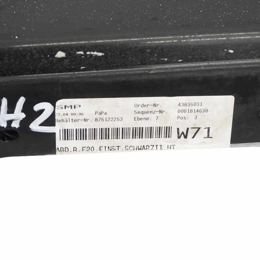 BMW F20 Sill Strip Faldon Lateral Derecho Schwarz 2 Negro - 668 - SKU 7293554-SCH2 - Número de pieza 7293554