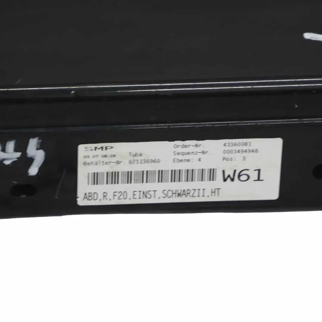 Schwellerleiste Schweller Rechts Schwarz 2 - 668 für BMW F20 mit Teilenummer 7293554 BMW F20 Schwellerleiste Schweller Rechts Schwarz 2 - 668 - SKU 7293554-SCH4 - Teilenummer 7293554