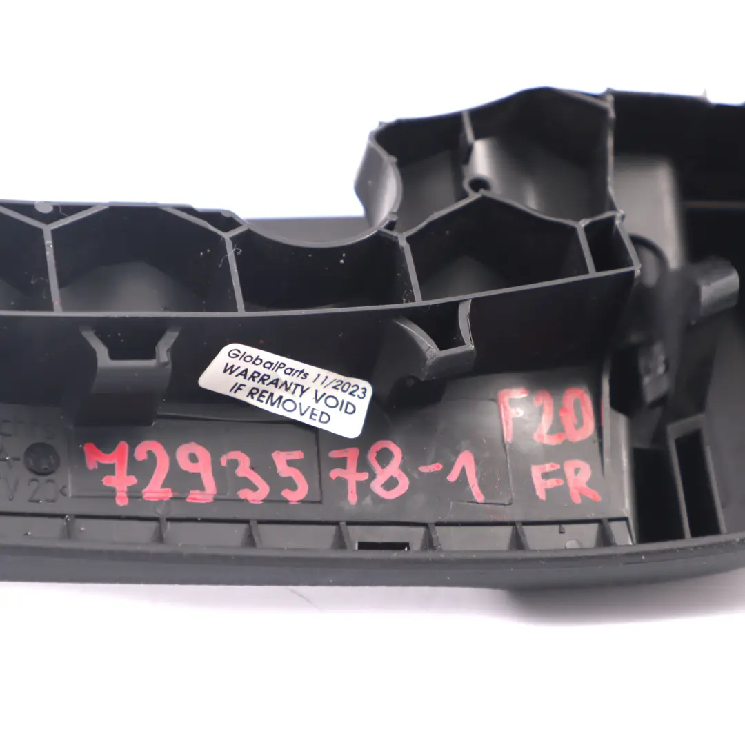 Front Right O/S Seat Switch Trim Cover Panel to BMW F20 F22 F30 with Part number 7293578 BMW F20 F22 F30 Front Right O/S Seat Switch Trim Cover Panel - SKU 7293578-1 - Part number 7293578