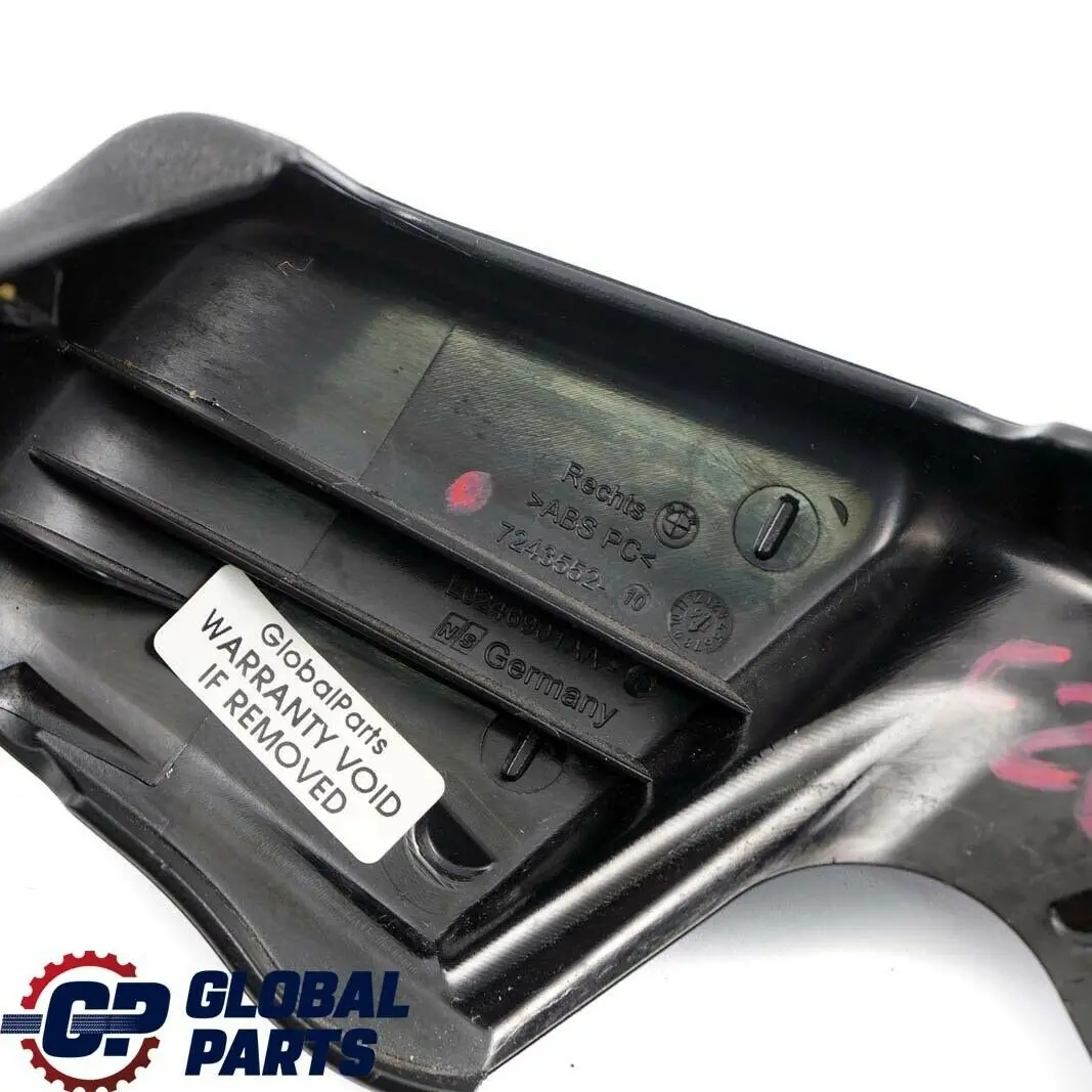 Asiento Delantero Derecho Recubrimiento Interior Negro para BMW F20 F21 F30 con número de pieza 7243552 BMW F20 F21 F30 Asiento Delantero Derecho Recubrimiento Interior Negro - SKU 7293624 - Número de pieza 7243552