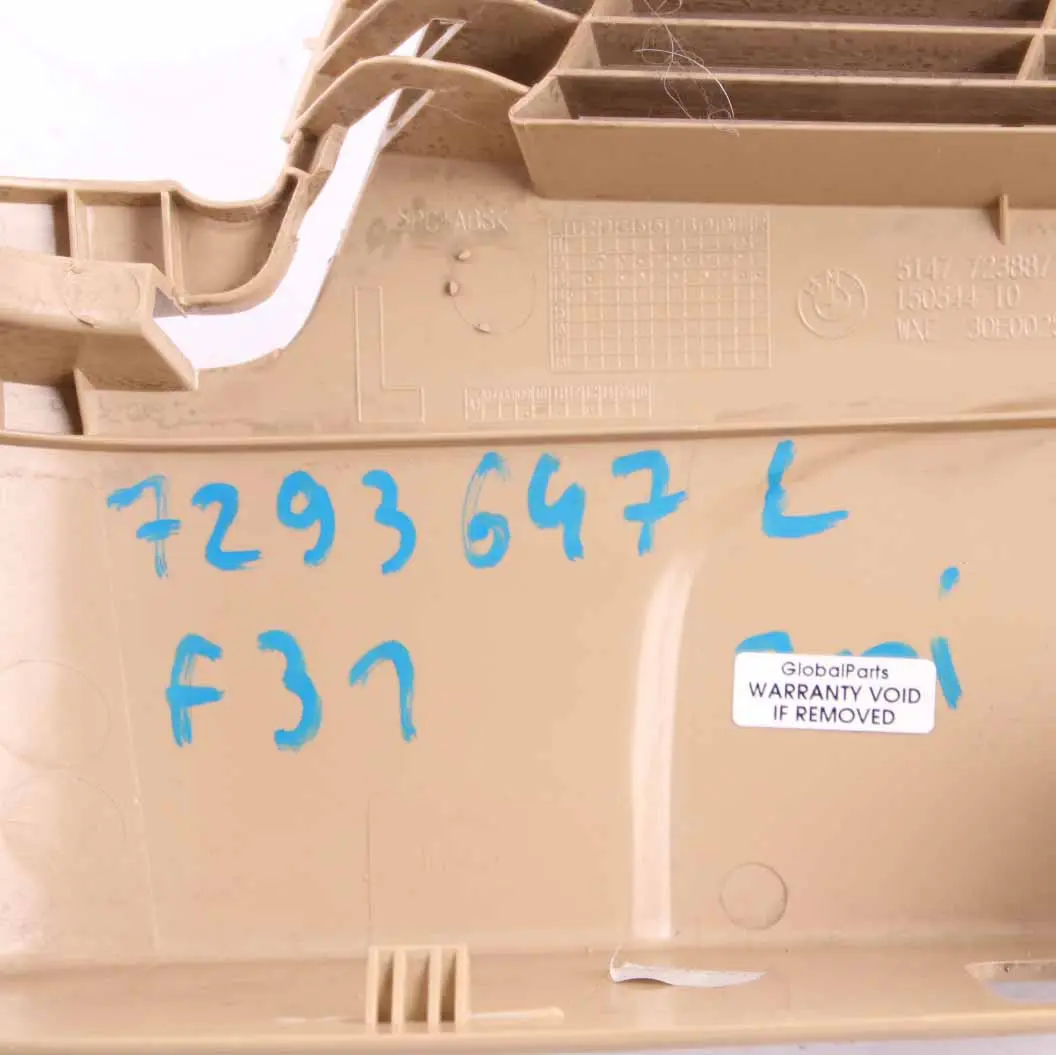 Trunk Pad Boot Shelf Rear Left N/S Trim Panel Venetobeige 7238877 to BMW F31 with Part number 7293647 BMW F31 Trunk Pad Boot Shelf Rear Left N/S Trim Panel Venetobeige 7238877 - SKU 7293647 - Part number 7293647