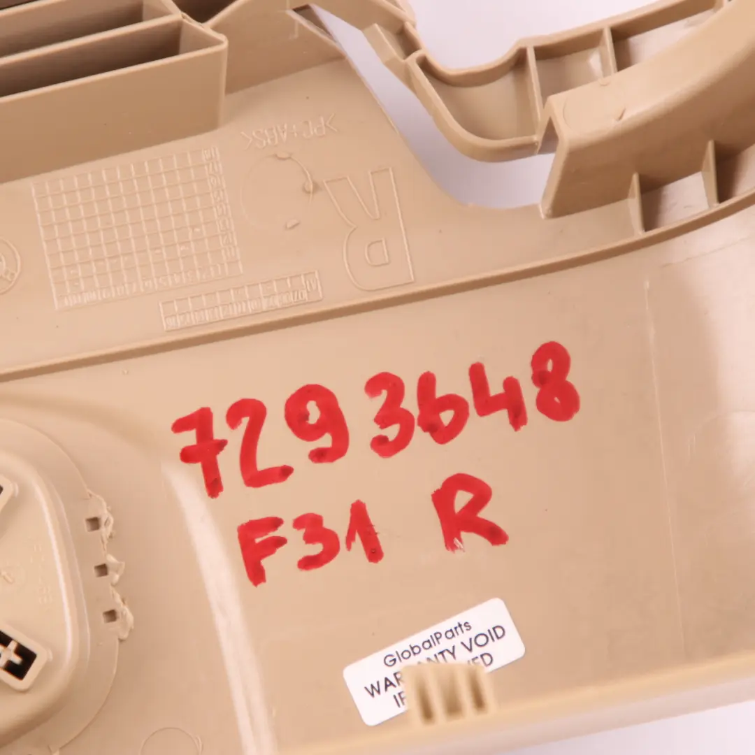 Beschnitt Paneel Reling Hinten Rechts Kofferraum Veneto Beige für BMW F31 mit Teilenummer 7293648 BMW F31 Beschnitt Paneel Reling Hinten Rechts Kofferraum Veneto Beige - SKU 7293648 - Teilenummer 7293648