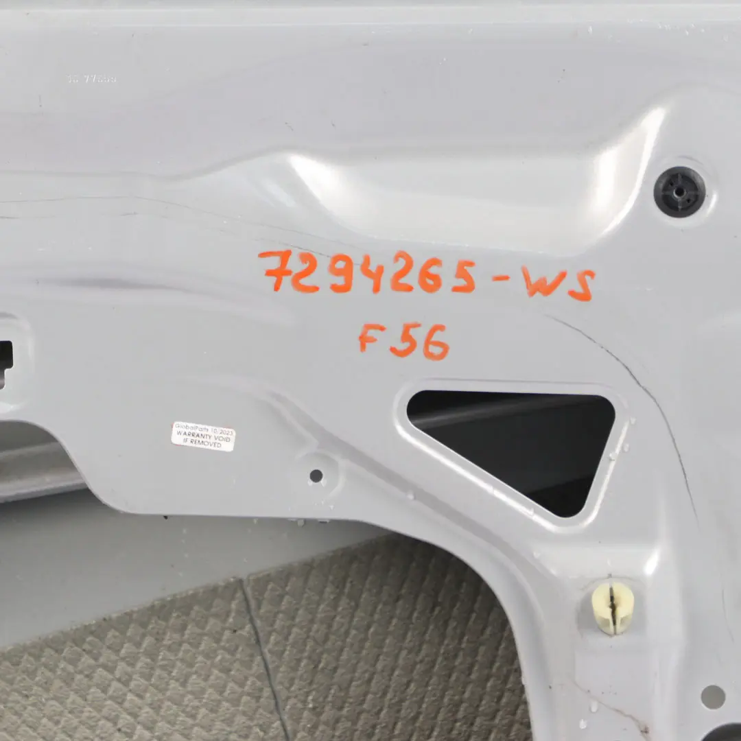 Door Front Left N/S White Silver Metallic - A62 to Mini F56 F57 with Part number 7294265 Mini F56 F57 Door Front Left N/S White Silver Metallic - A62 - SKU 7294265-WS - Part number 7294265