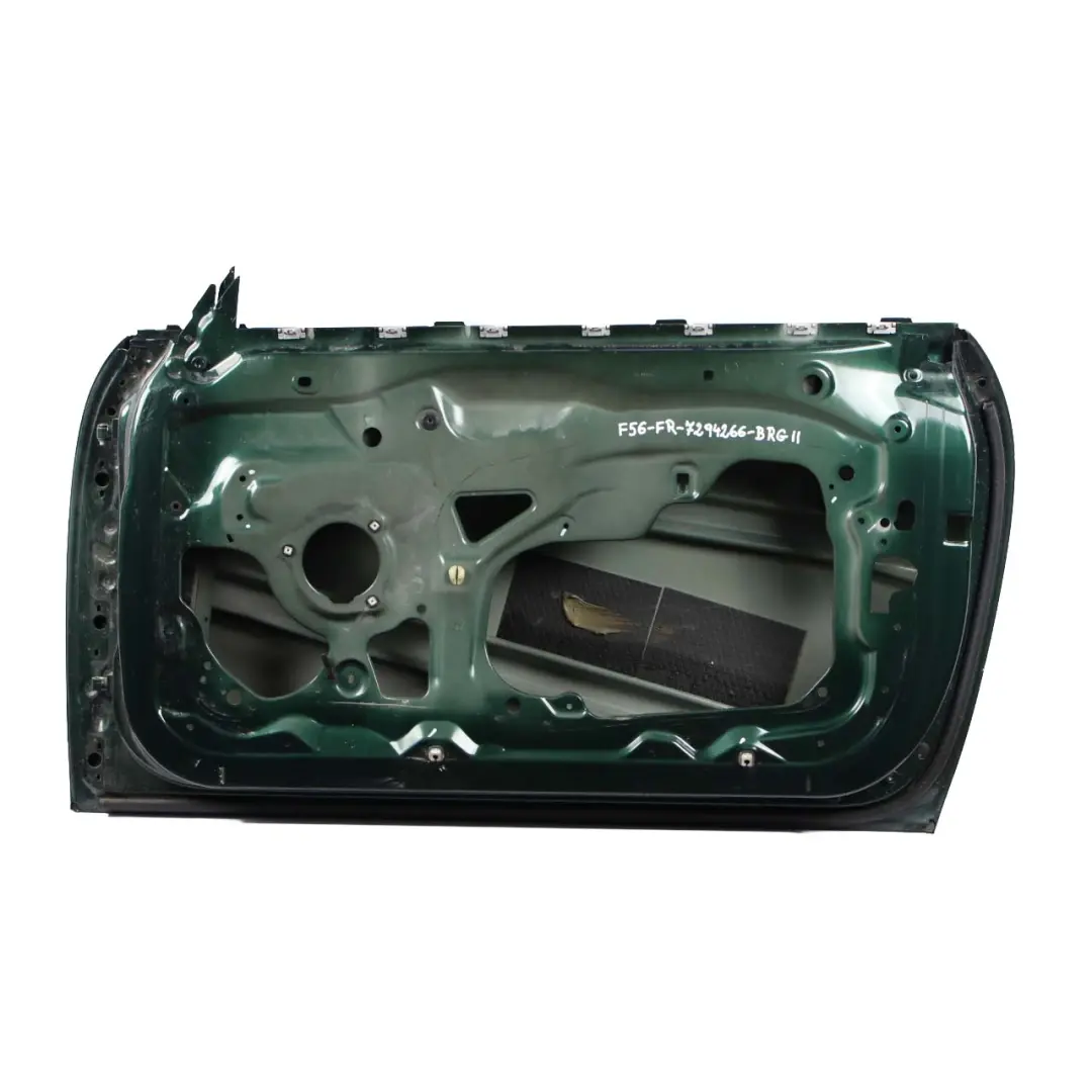 Door Front Right O/S British Racing Green II Metallic - B22 to Mini Cooper F56 F57 with Part number 7294266 Mini Cooper F56 F57 Door Front Right O/S British Racing Green II Metallic - B22 - SKU 7294266-BRGII - Part number 7294266