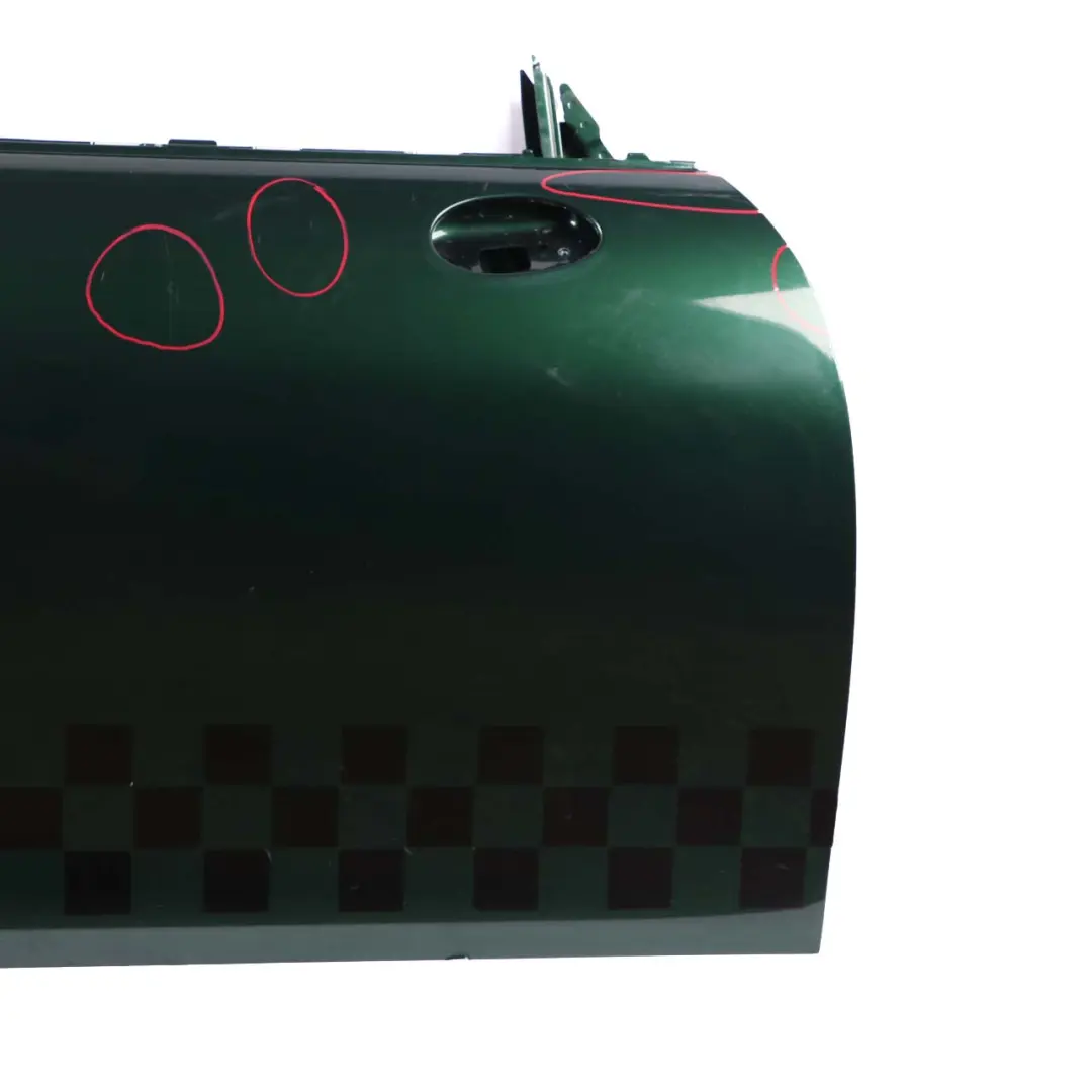 Door Front Right O/S British Racing Green II Metallic - B22 to Mini Cooper F56 F57 with Part number 7294266 Mini Cooper F56 F57 Door Front Right O/S British Racing Green II Metallic - B22 - SKU 7294266-BRGII - Part number 7294266