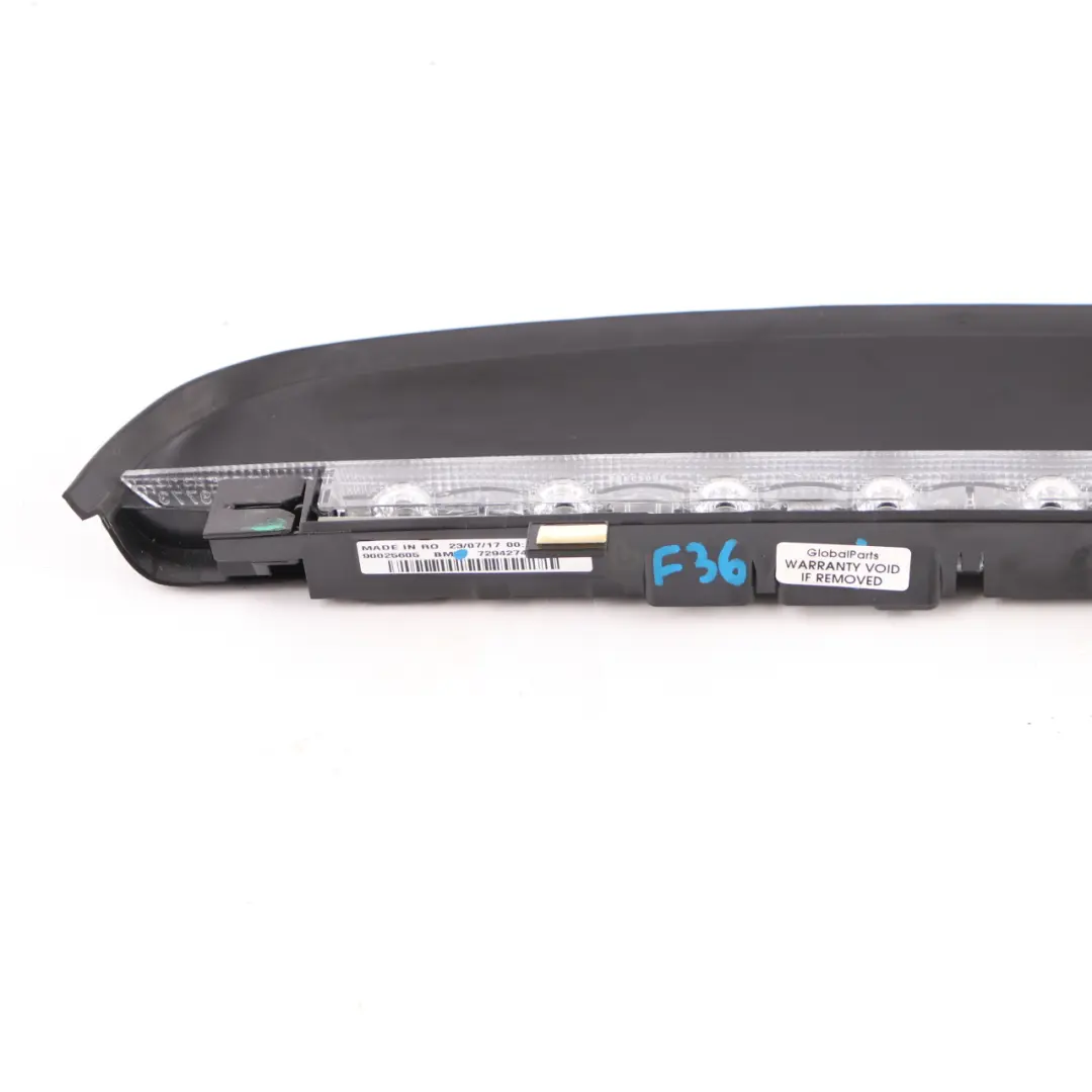 Tercera luz de freno Luz freno trasera Blanco para BMW F34 GT F36 Gran Coupe con número de pieza 7294274 BMW F34 GT F36 Gran Coupe Tercera luz de freno Luz freno trasera Blanco - SKU 7294274 - Número de pieza 7294274