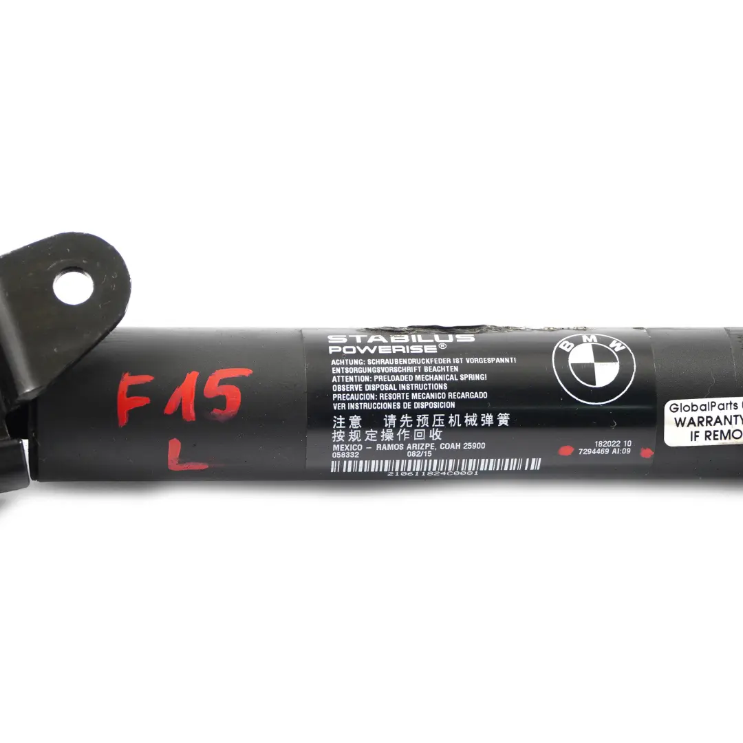 Trunk Boot Lid Strut Electric Spindle Drive Left N/S to BMW X5 F15 with Part number 7294469 BMW X5 F15 Trunk Boot Lid Strut Electric Spindle Drive Left N/S - SKU 7294469 - Part number 7294469