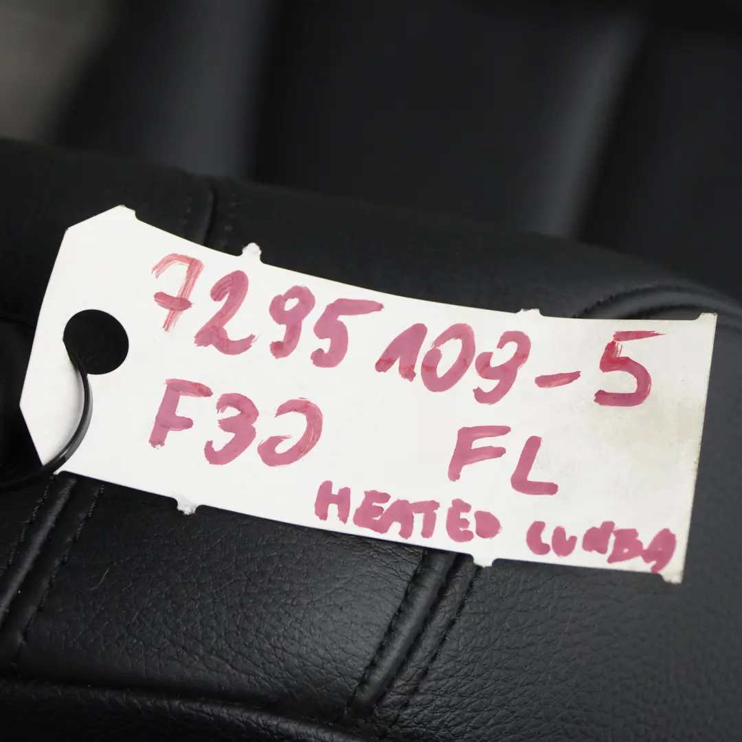 BMW F30 F31 Cuero Dakota / Schwarz Negro Asiento Delantero Izquierdo Calefacción - SKU 7295109-5 - Número de pieza 7295109