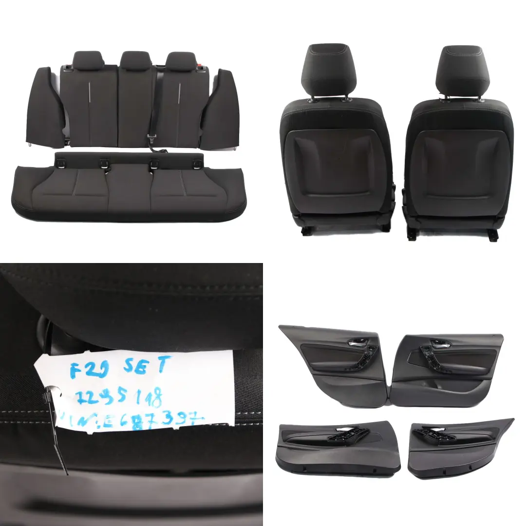 Seats BMW F20 Cloth Interior Front Rear Seat Set Fabric Track Anthracite to Sport with Part number 7295118 Sport Seats BMW F20 Cloth Interior Front Rear Seat Set Fabric Track Anthracite - SKU 7295118 - Part number 7295118