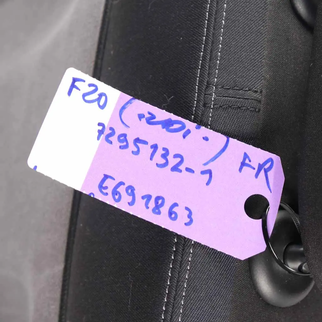 BMW F20 Sport Front Right Seat Fabric Track / Anthracite Akzent-Grau - SKU 7295132-1 - Part number 7295132
