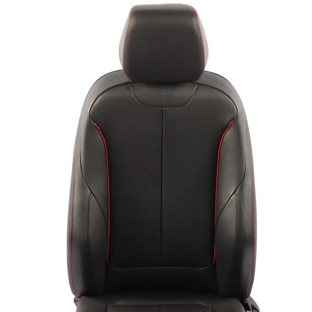 Front Seat Left N/S M Sport Interior Leather Dakota Black Akcent Red BMW F20 - SKU 7295143-4 - Part number 7295143