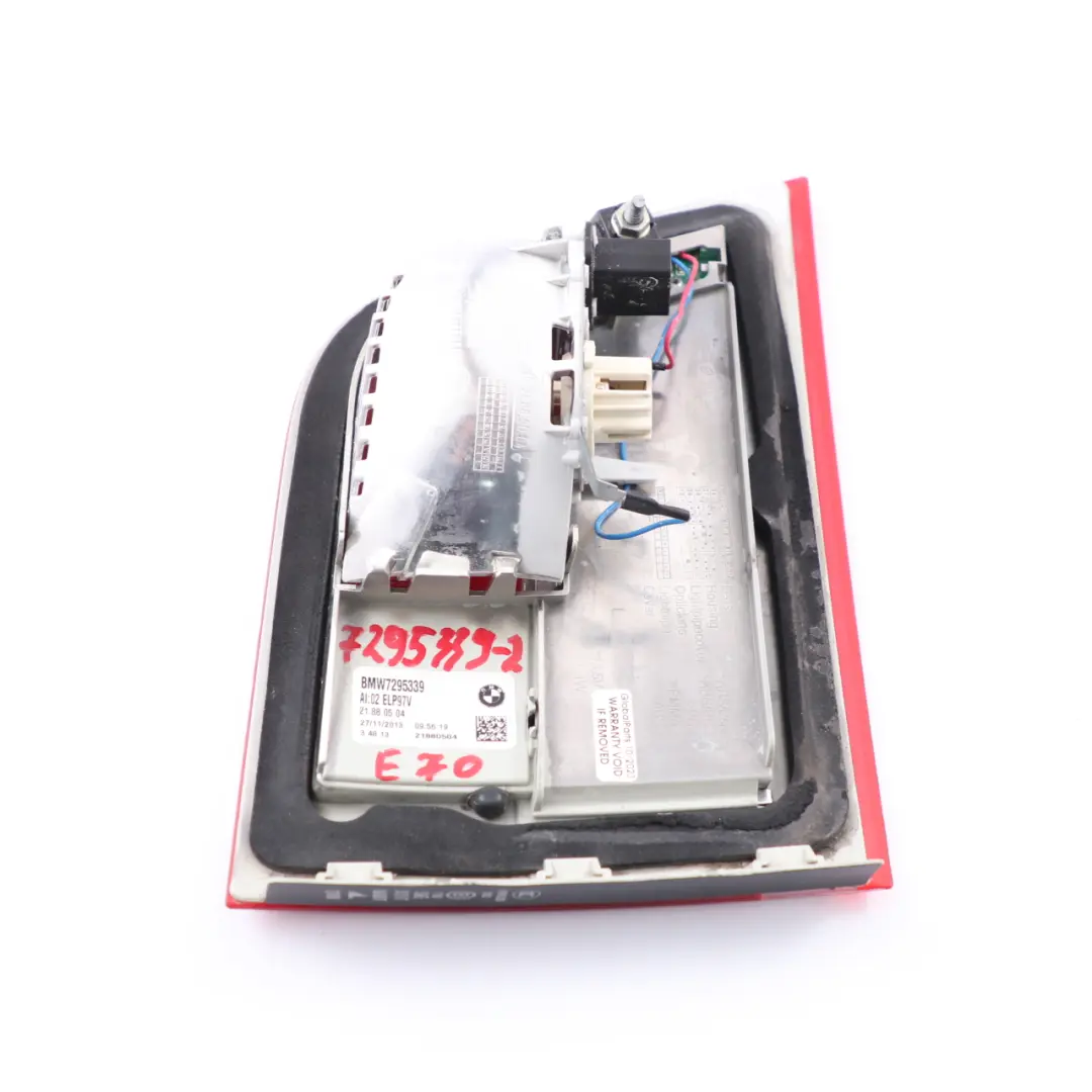 BMW X5 E70 Luz Trasera Tapa Maletero Embellecedor Luz Trasera Izquierda - SKU 7295339-2 - Número de pieza 7295339