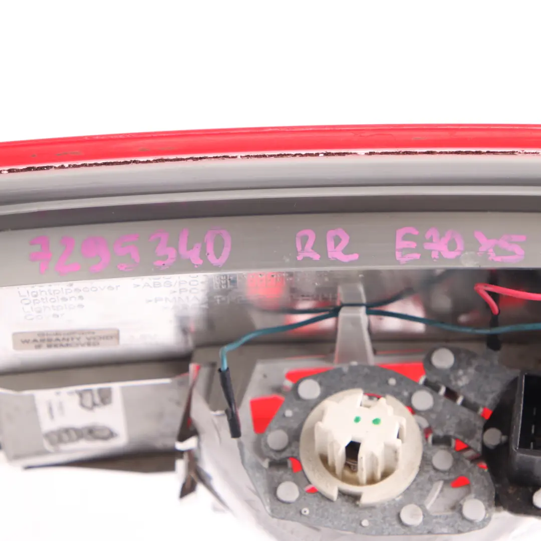 Lampa Prawy Tył Prawa Tylna do BMW X5 E70 o numerze 7295340 BMW X5 E70 Lampa Prawy Tył Prawa Tylna - SKU 7295340 - Numer Części 7295340
