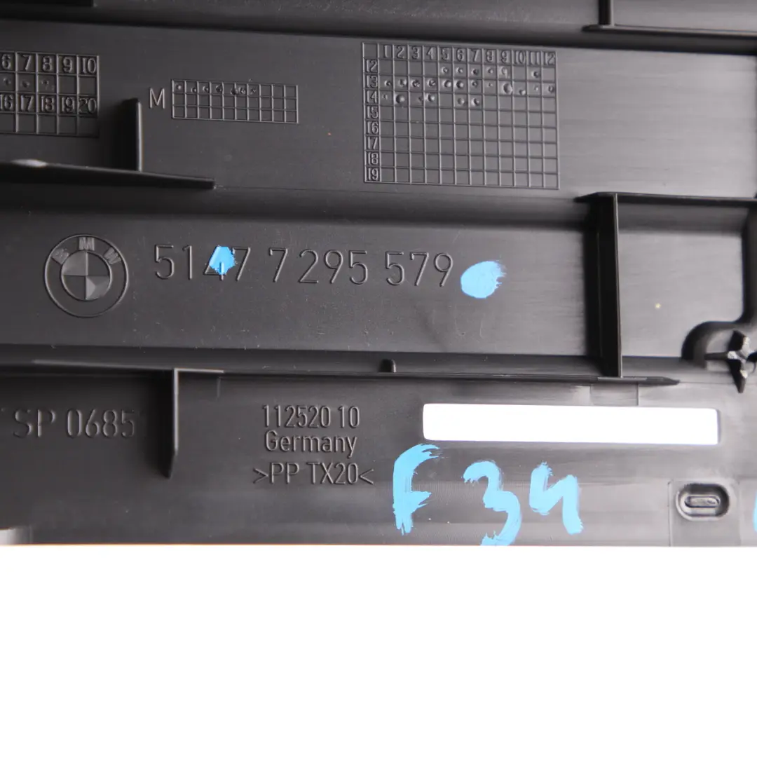 Trunk Pad Rear Left N/S Floor Carpet Trim Panel Luggage to BMW F34 GT with Part number 7295579 BMW F34 GT Trunk Pad Rear Left N/S Floor Carpet Trim Panel Luggage - SKU 7295579 - Part number 7295579