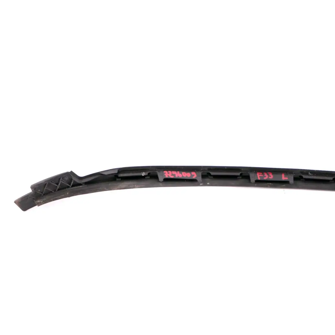 BMW F33 F83 M4 parabrezza anteriore sinistro parabrezza Drip Moulding Nero - SKU 7296009 - Numero di parte 7296009