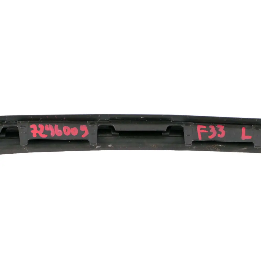 BMW F33 F83 M4 parabrezza anteriore sinistro parabrezza Drip Moulding Nero - SKU 7296009 - Numero di parte 7296009