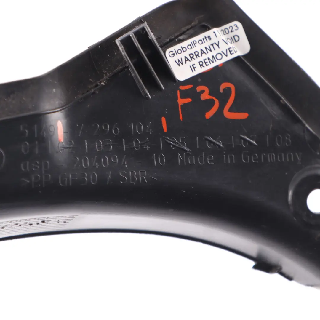 BMW F32 Tailgate Boot Lid Drip Rail Trim Gutter Strip Rear Right O/S - SKU 7296104 - Part number 7296104