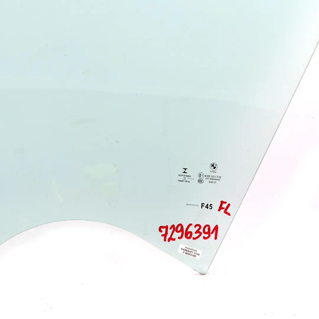 BMW F45 Active Tourer Vorne Links Türfenster Glas AS2 - SKU 7296391 - Teilenummer 7296391