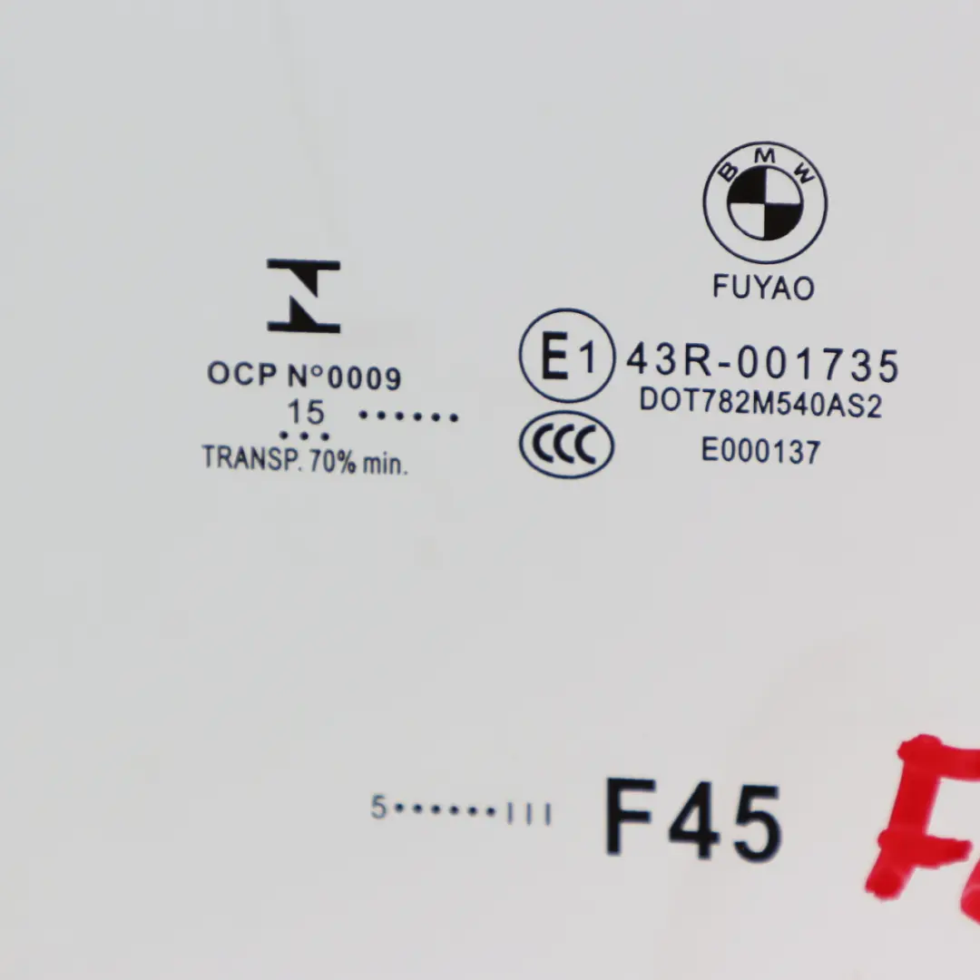 BMW 2 Series F45 Active Tourer Front Left N/S Door Window Glass AS2 - SKU 7296391 - Part number 7296391