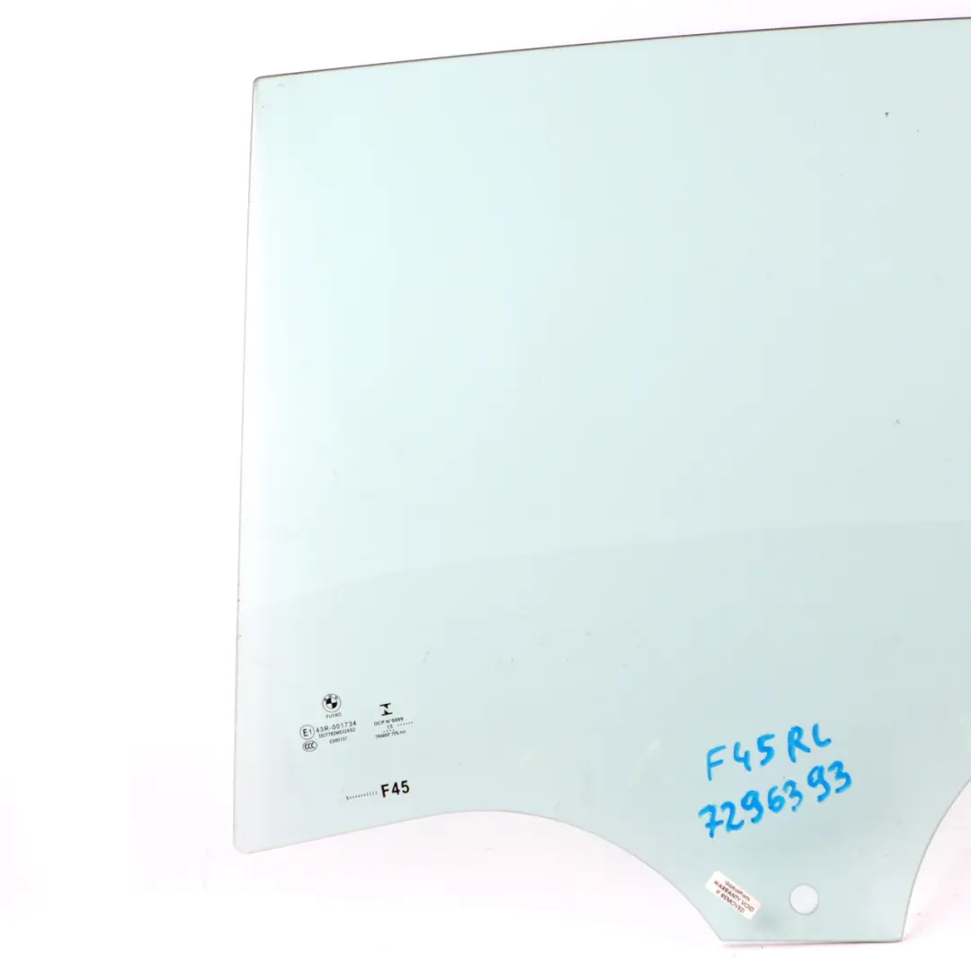 BMW 2 Series F45 Active Tourer Rear Left N/S Door Window Glass AS2 - SKU 7296393 - Part number 7296393