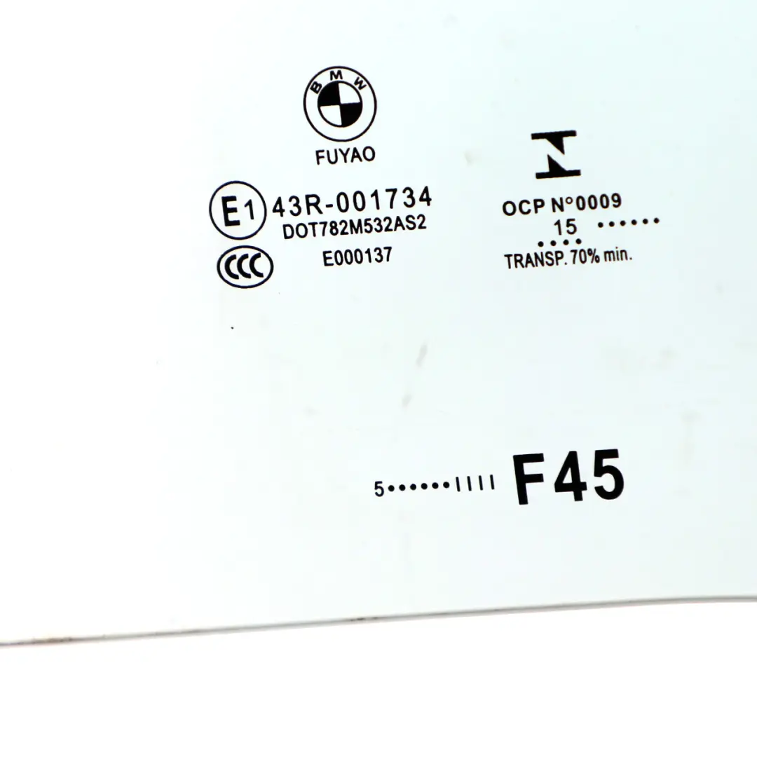 BMW F45 Active Tourer Vetro Finestra Porta Posteriore Sinistra AS2 - SKU 7296393 - Numero di parte 7296393