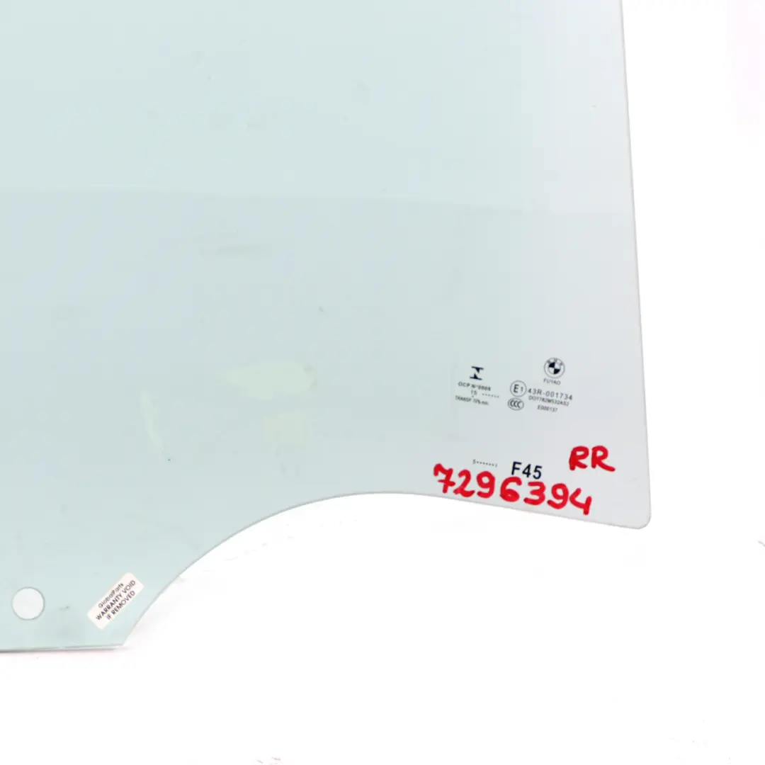 BMW F45 Active Tourer Vetro della porta posteriore destra AS2 - SKU 7296394 - Numero di parte 7296394